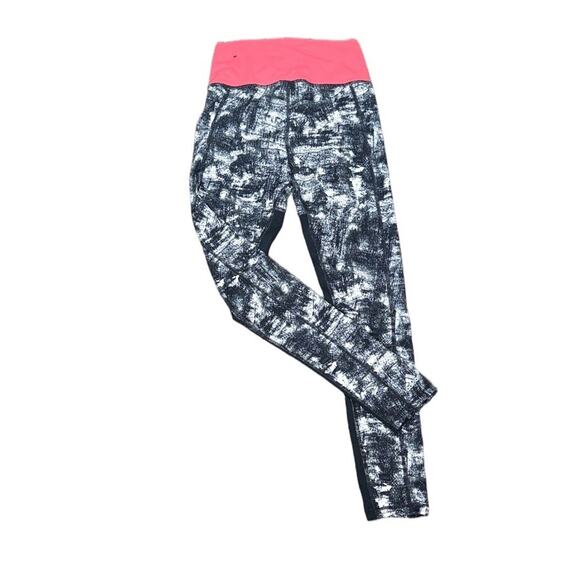 Adidas ClimaLite Active High-rise Leggings Black White Pink Stripes Size XSmall - Picture 3 of 8